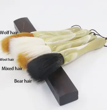 1pc Jade unicorn wolf hair and bear sheep hair brush Chinese calligraphy brush painting Calligraphy suit