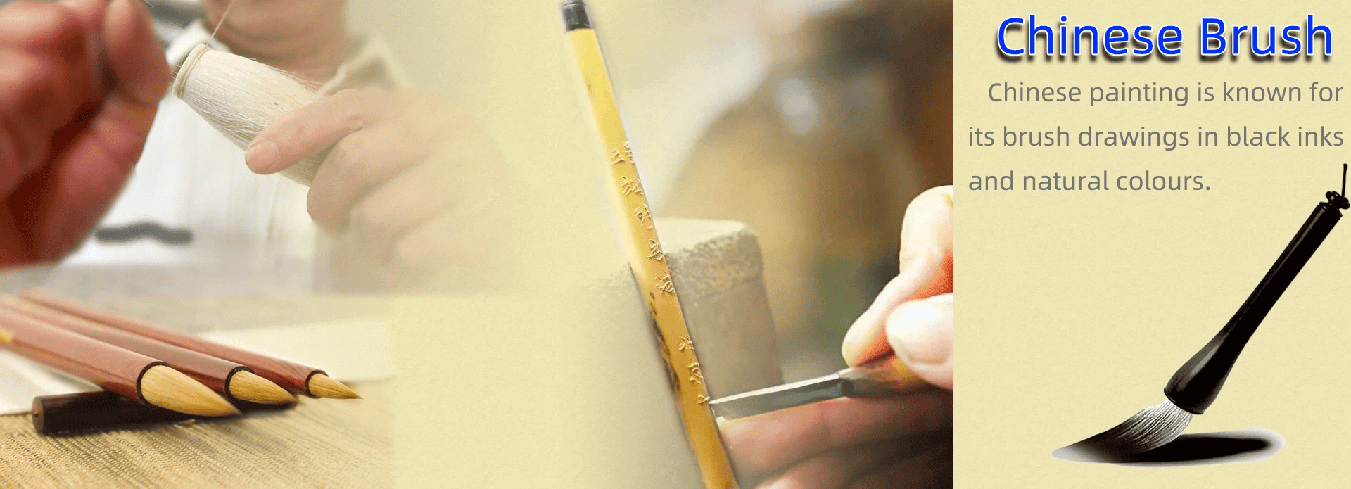 Traditional Chinese calligraphy brushes